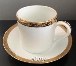 Tiffany & Co. Limoges France Gold Band Demitasse Cups & Saucers-6 Sets