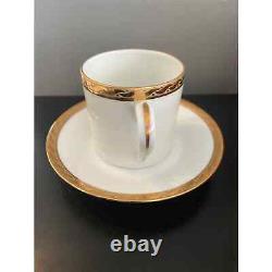 Tiffany & Co. Limoges France Gold Band Demitasse Cups & Saucers-6 Sets