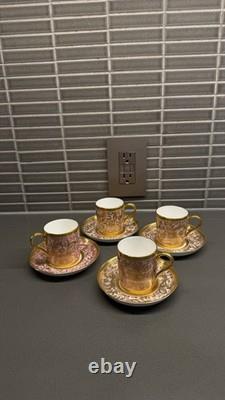 Tiffany & Co. Minton Demitasse Cup Saucer Set Of 4 Rare Antique Table Ware