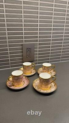 Tiffany & Co. Minton Demitasse Cup Saucer Set Of 4 Rare Antique Table Ware