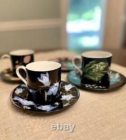 Tiffany & Co. Mrs Delany's Flowers Demitasse Cup & Saucer Set By Sybil Connolly