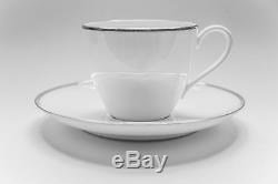 Tiffany & Co Palladium China Demitasse Cup and Saucer Set of 6 MINT