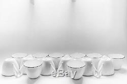 Tiffany & Co Palladium China Demitasse Cup and Saucer Set of 6 MINT