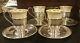 Tiffany & Co. Sterling Silver Demitasse Cups & Saucers