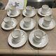 Tiffany & Co. Tic10 Bone China Demitasse Espresso Cups And Saucers Set Of 8