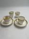 Tiffany & Co Wedgwood Bone China Demitasse Cups 4 & Saucers 2 Gold