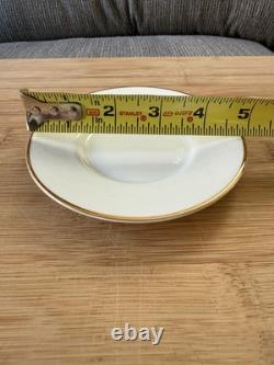 Tiffany & Co, White with Gold Trim Demitasse Cups with Saucers Set of 7