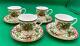 Tiffany & Company Holiday Ribbon Demitasse Cups And Saucers Set Of 4 Made In Jap