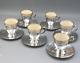 Tiffany & Company Sterling Silver Set Of 6 Demitasse Cups And Saucers With Liner