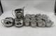 Tramontina 40pc Stainless Steel Inox Brazil Espresso Coffee Set Cups Saucers Pot