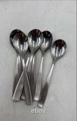 Tramontina 40pc Stainless Steel Inox Brazil Espresso Coffee Set Cups Saucers Pot