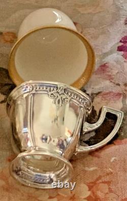 Trianon Sterling Demitasse Cup & Lenox Insert by International, Hefty, RARE