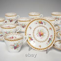 Twelve (12) Vintage Spode Copeland English Rockingham Demitasse Cups & Saucers