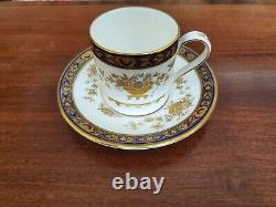 UNUSED MINTON DYNASTY Cobalt Blue (H3375) Demitasse Cup/Saucer Qty Left 4