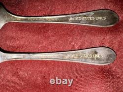 United States Lines Vintage 1940's Demitasse (half-cup) Espresso Set