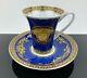 Versace Rosenthal Blue Medusa Demitasse/espresso Cup And Saucer Gorgeous Colors