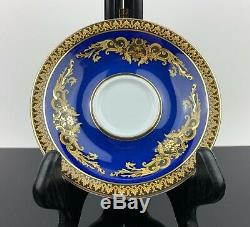 VERSACE ROSENTHAL Blue Medusa Demitasse/Espresso Cup and Saucer GORGEOUS COLORS