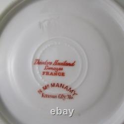 VIOLETS 4 CUPS & SAUCERS Demitasse, Cocoa antique HAVILAND Schleiger 148b