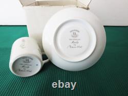VISTA ALEGRE Portugal MOKA ESPRESSO COFFEE Set of 4 DEMITASSE CUPS & SAUCERS