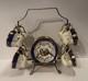 Vtg 1930's Atlas Demitasse China Usa Set (14) Pcs + Metal Rack Pls. Read/l@@k