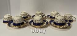 VTG 1930's ATLAS DEMITASSE CHINA USA SET (14) PCS + METAL RACK PLS. READ/L@@K