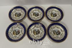 VTG 1930's ATLAS DEMITASSE CHINA USA SET (14) PCS + METAL RACK PLS. READ/L@@K