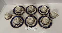 VTG 1930's ATLAS DEMITASSE CHINA USA SET (14) PCS + METAL RACK PLS. READ/L@@K