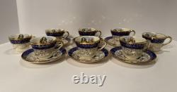 VTG 1930's ATLAS DEMITASSE CHINA USA SET (14) PCS + METAL RACK PLS. READ/L@@K