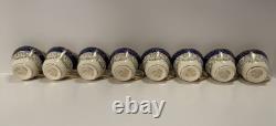 VTG 1930's ATLAS DEMITASSE CHINA USA SET (14) PCS + METAL RACK PLS. READ/L@@K