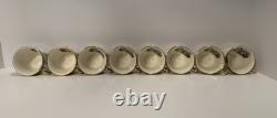 VTG 1930's ATLAS DEMITASSE CHINA USA SET (14) PCS + METAL RACK PLS. READ/L@@K