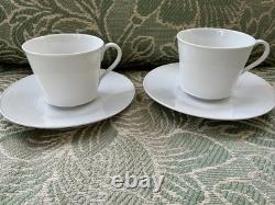 VTG 2 ARCADIA by KPM BERLIN PORCELAIN DEMI-TASSE/MOCHA CUPS & SAUCERS-ART DECO