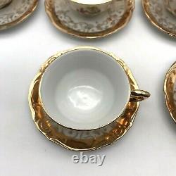 VTG Bavaria China Porcelain Demitasse Set of 25 Pieces Victorian Couple withGold