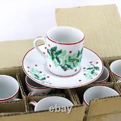 VTG Neiman-Marcus 16-Piece Christmas Holiday Demitasse Espresso Cups and Saucers