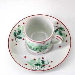 VTG Neiman-Marcus 16-Piece Christmas Holiday Demitasse Espresso Cups and Saucers