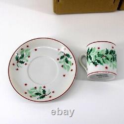 VTG Neiman-Marcus 16-Piece Christmas Holiday Demitasse Espresso Cups and Saucers