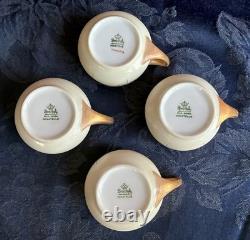 VTG Rosenthal Selb Bavaria Donatello 4 Demitasse Cups Saucers Set 1920s Art Deco