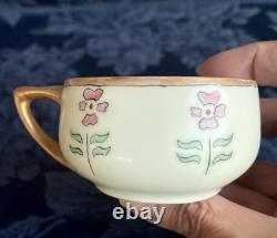 VTG Rosenthal Selb Bavaria Donatello 4 Demitasse Cups Saucers Set 1920s Art Deco