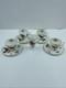Vtg Royal Doulton H 1422 Colored Birds & Gold Demitasse Cups & Saucers 9 Pc Set