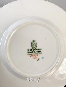 VTG Wedgwood Florentine Turquoise W2714 Demitasse 7 Cups & 5 Saucers Green Mark