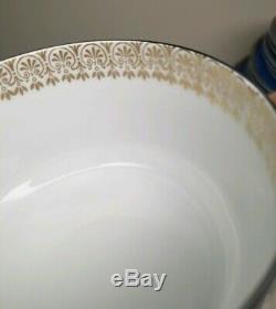 Venetian Merletto White Lace Blue Tea Demitasse Cup Saucer & Plate Set Vintage