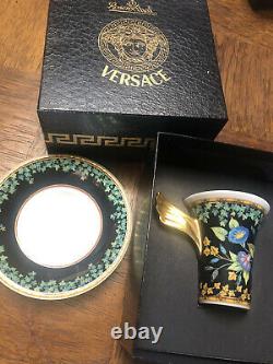 Versace Gold Ivy by Rosenthal 3.5 Demitasse Cup & Saucer