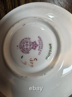 Very Rare Royal Worcester Demitasse Cups (7) And Saucers (8) From 1918