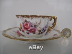 Very Rare Vintage Hammersley & Co Howards Sprays Demi Tasse Cup And Saucer