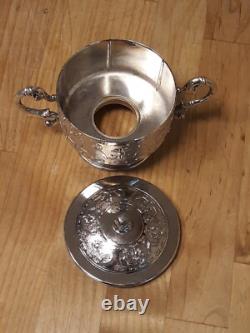 Victorian Italy 800 Silver Plate Bridal Set OF 12 Demitasse 12 Saucers G2U