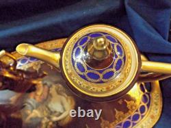 Vienna Style Czech Demitasse Set, Tray, Cups/Saucers, Creamer/Sugar, Coffee Pot