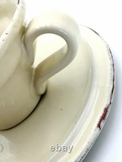 Vietri Cucina Fresca Cream Demitasse Cups & Saucers, Set of 6