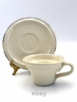 Vietri Cucina Fresca Cream Demitasse Cups & Saucers, Set of 6