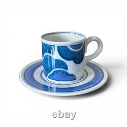 Villeroy Boch Blue Cloud Espresso Demitasse Set 6 Cups Saucers Lidded Sugar Bowl Villeroy Boch Blue Cloud Espresso Demitasse Set 6 Cups Saucers Lidded Sugar Bowl
