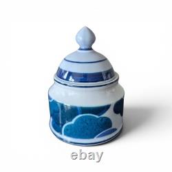Villeroy Boch Blue Cloud Espresso Demitasse Set 6 Cups Saucers Lidded Sugar Bowl