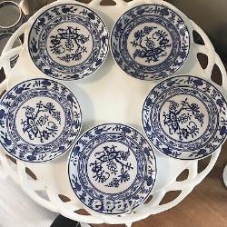 Villeroy & Boch Dresden Saxton Demitasse Blue Onion Cups & Saucers Set Of FIVE